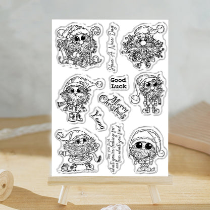 Christmas Cute Furry Beard Clear Stamps