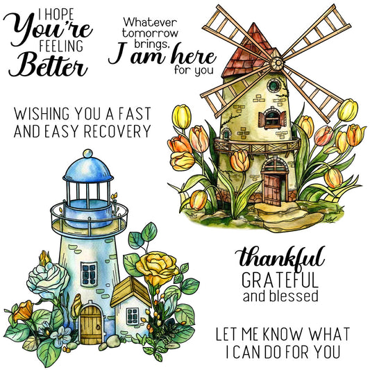 Windmill Dies & Stamps Set