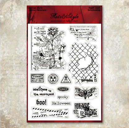 Halloween Theme DIY Decorative Journal Clear Stamps