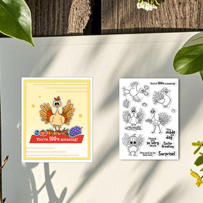 Turkey Pumpkin Dies & Stamps Set