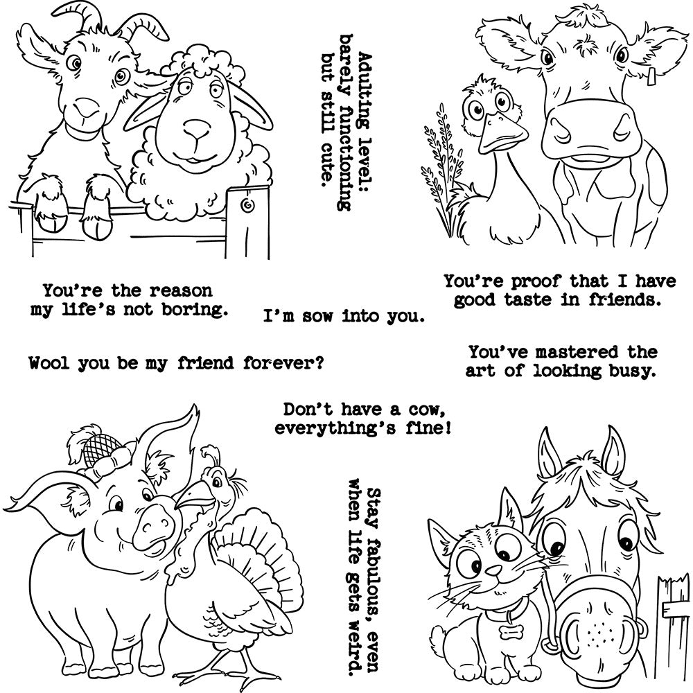 Animal Friendship Clear Stamps