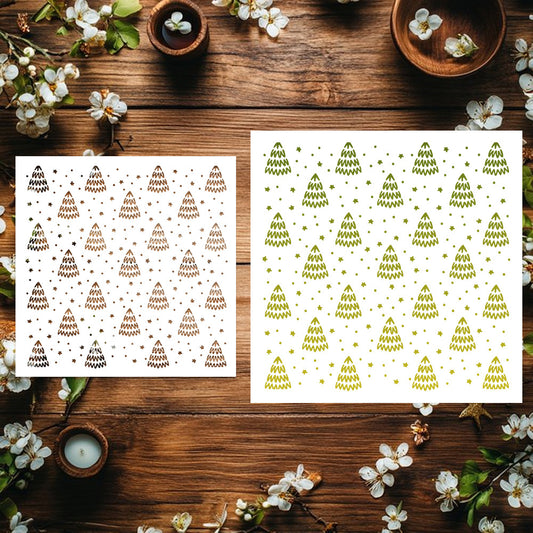 Christmas Tree Pattern DIY Painting Hollow Stencil