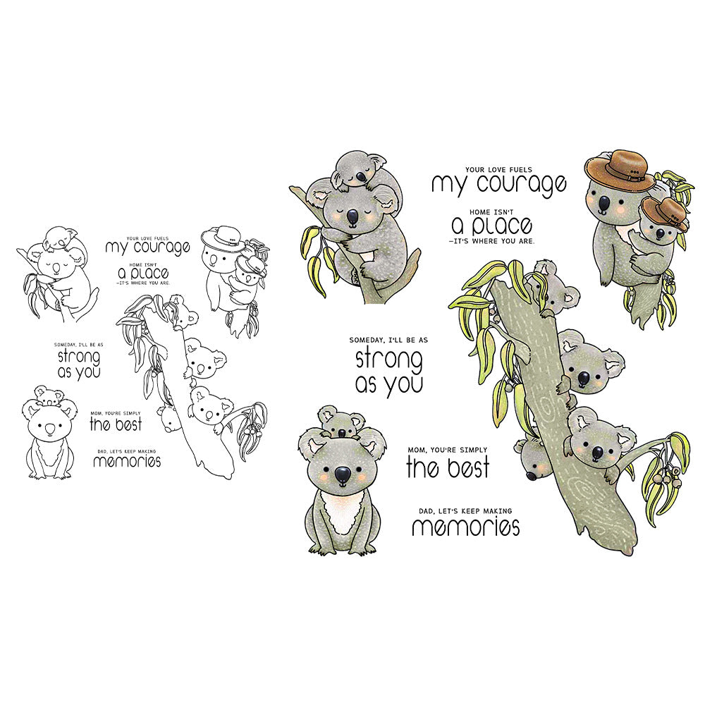 Koala Father and Son Clear Stamps
