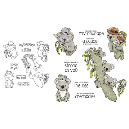 Koala Father and Son Clear Stamps