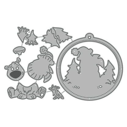 Forest Bear Shake Card Metal Cutting Dies