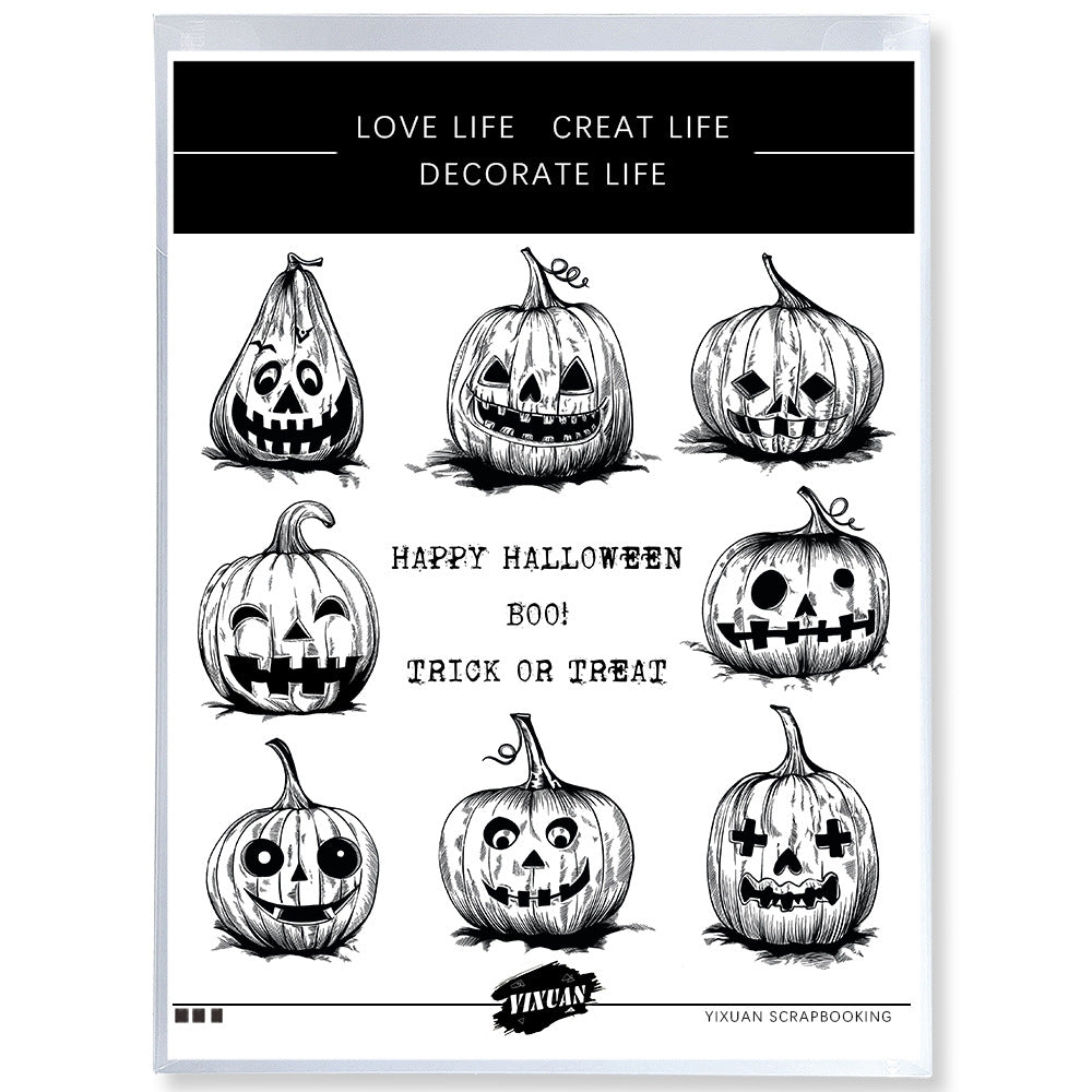 Halloween Pumpkin Emoticon Dies & Stamps Set