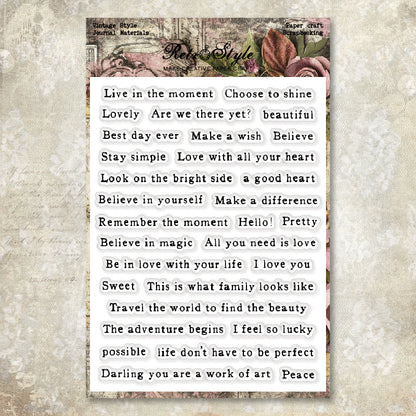 Retro Style DIY Scrapbook Clear Stamps