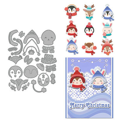 Christmas Penguins Metal Cutting Dies