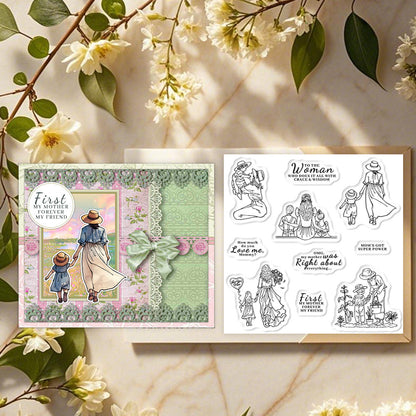 Mom And Kids Clear Stamps