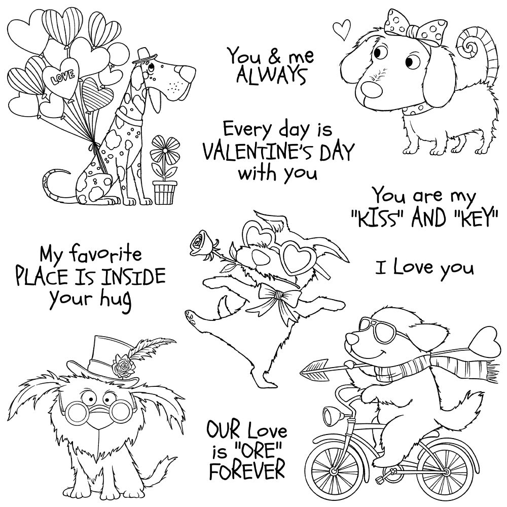 Valentine's Day Dog Dies & Stamps Set