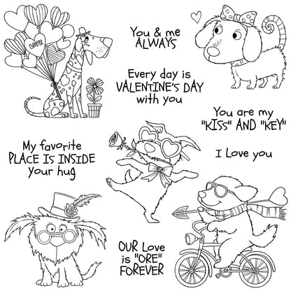 Valentine's Day Dog Dies & Stamps Set