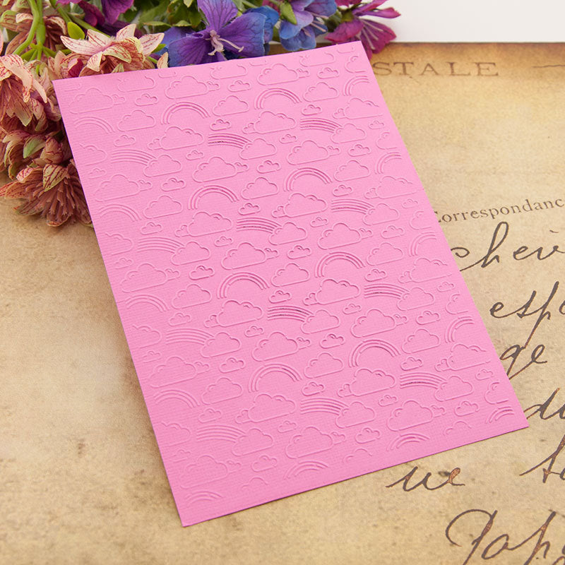 Clouds DIY Plastic Embossing Folders