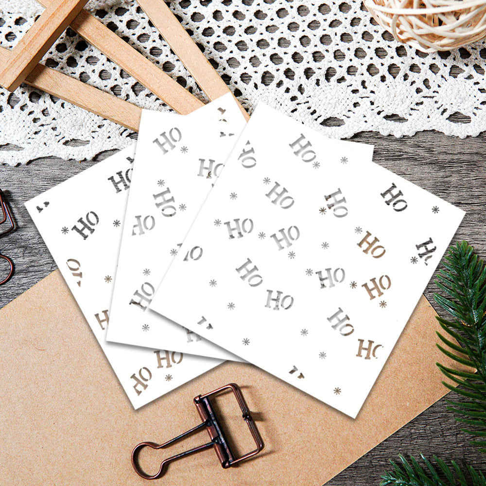 3 PCS “HO” Words Pattern DIY Painting Hollow Stencil