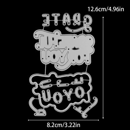 "Grateful For You" Words Metal Cutting Dies