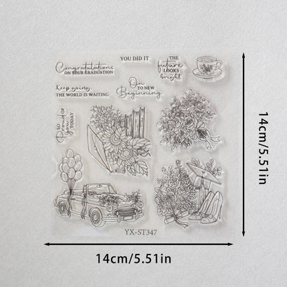 Graduation Wishes Clear Stamps
