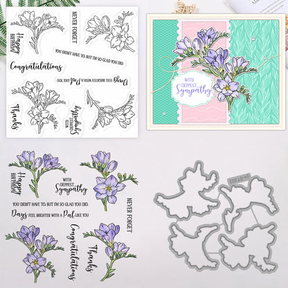Pretty Freesia Dies & Stamps Set
