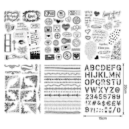 Decorative Background DIY Scrapbook Clear Stamps