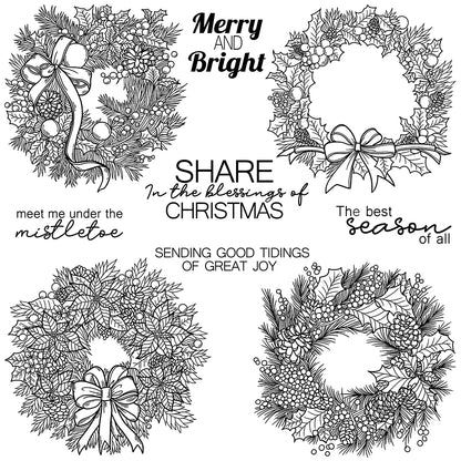 Christmas Wreath Dies & Stamps Set