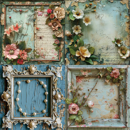 24PCS 6" Frame Scrapbook Paper & Cardstock