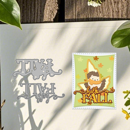 "Hello Fall" Words Metal Cutting Dies