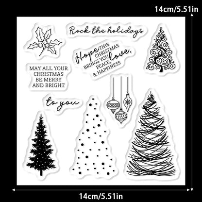 Christmas Tree Dies & Stamps Set