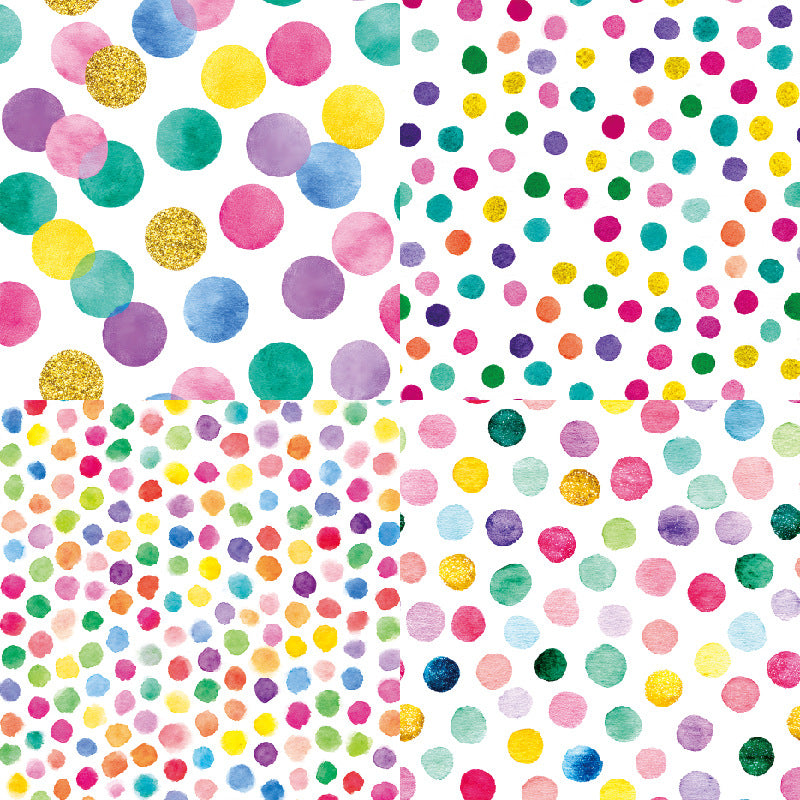 24PCS 6" Polka Dots Scrapbook Paper & Cardstock