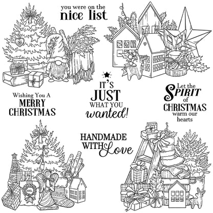 Christmas Theme Dies & Stamps Set