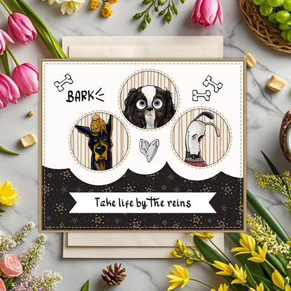 Funny Puppy Dies & Stamps Set