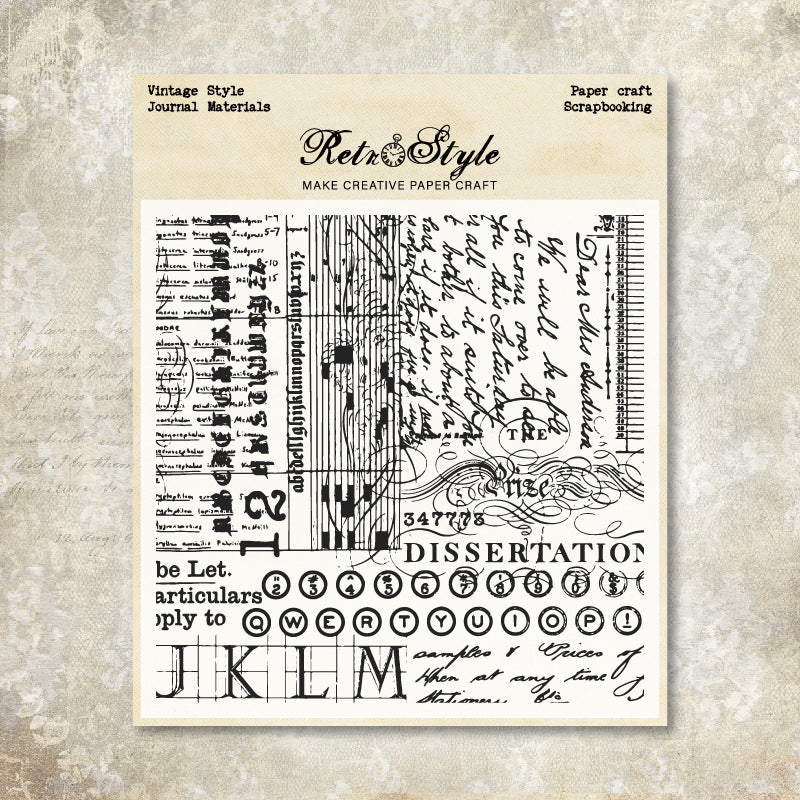 Vintage Style DIY Scrapbook Clear Stamps