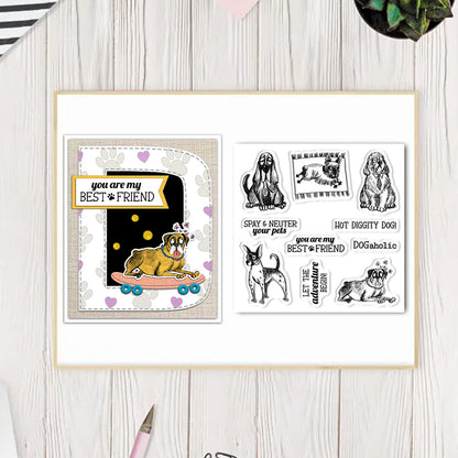 Cute Puppy Dies & Stamps Set