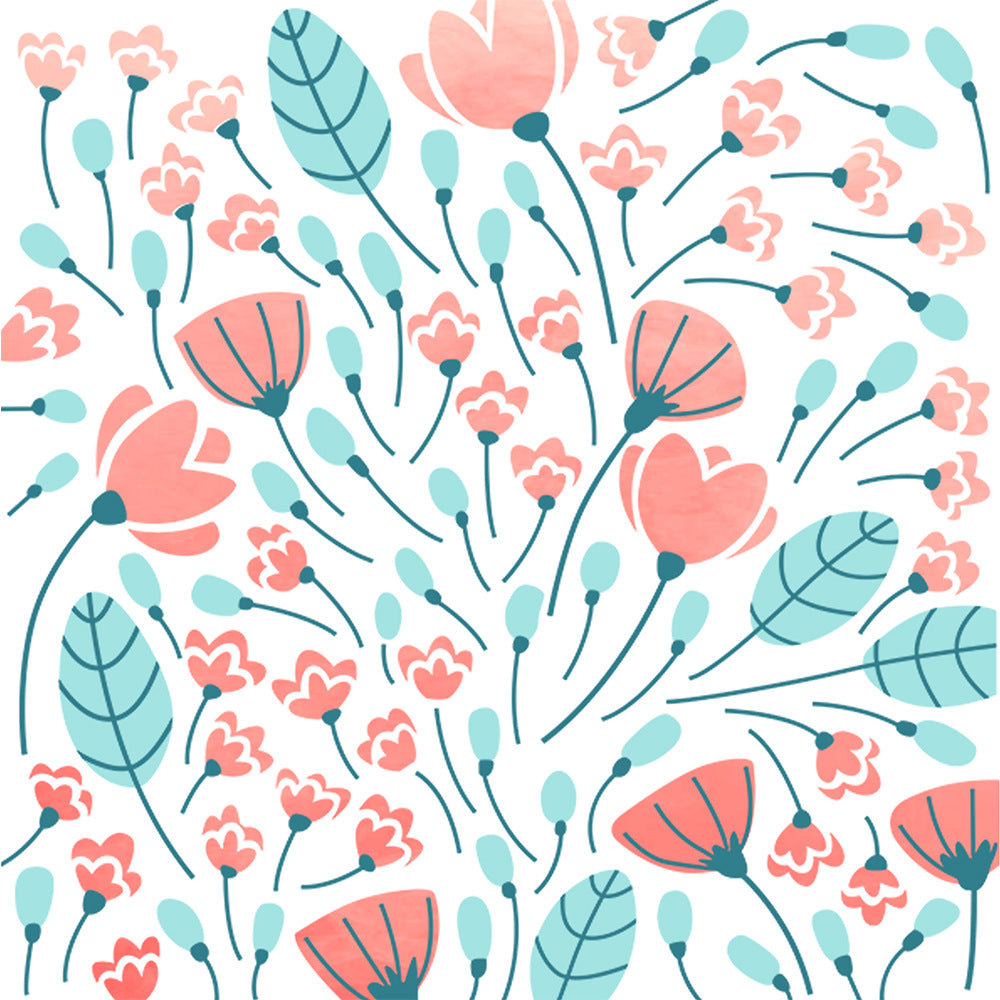 3 PCS Floral and Leaf Pattern DIY Painting Hollow Stencil