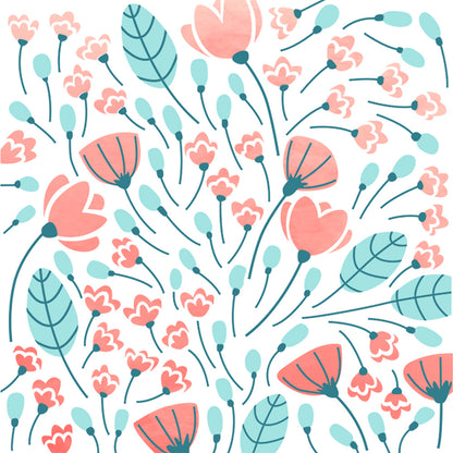 3 PCS Floral and Leaf Pattern DIY Painting Hollow Stencil