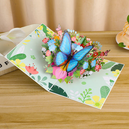 3D Romantic Butterflies Pop-Up Greeting Card