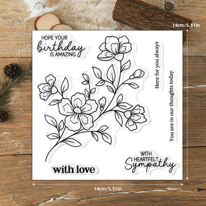 Spring Flowers Dies & Stamps Set