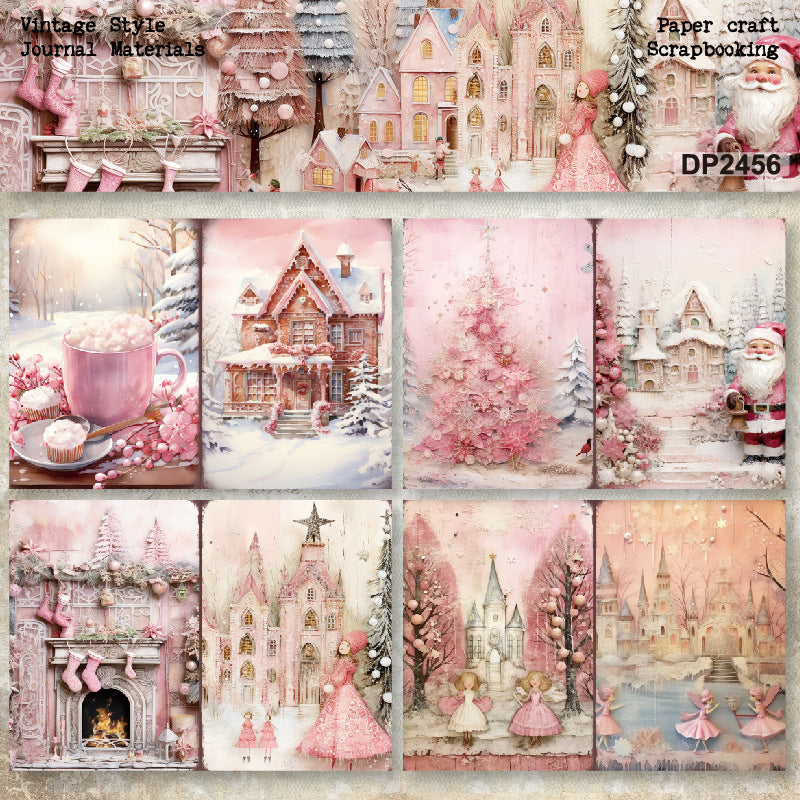 A5 Christmas Theme DIY Scrapbook Paper