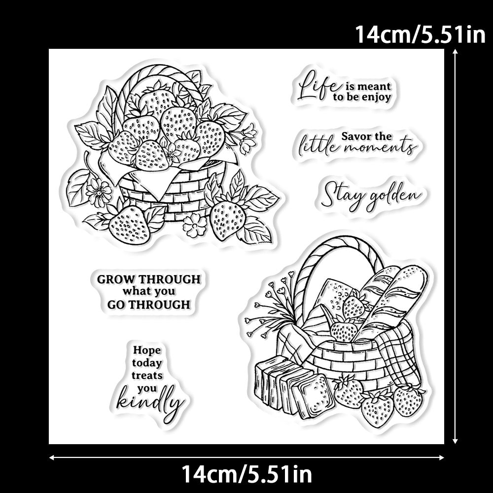 Strawberry Basket Dies & Stamps Set