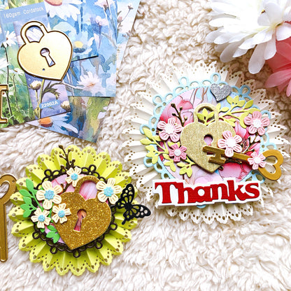 "Key To My Heart" Words Metal Cutting Dies