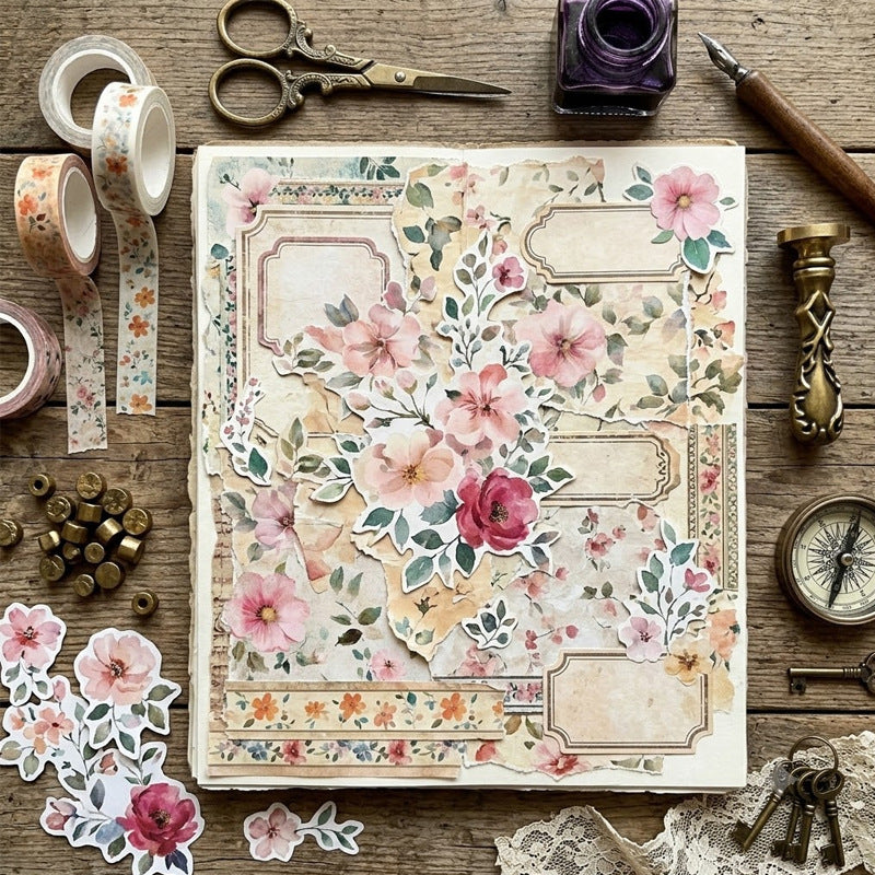 24PCS 6" Flowers Scrapbook Paper & Cardstock