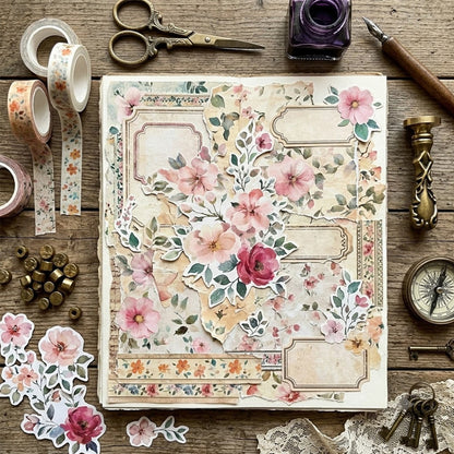24PCS 6" Flowers Scrapbook Paper & Cardstock