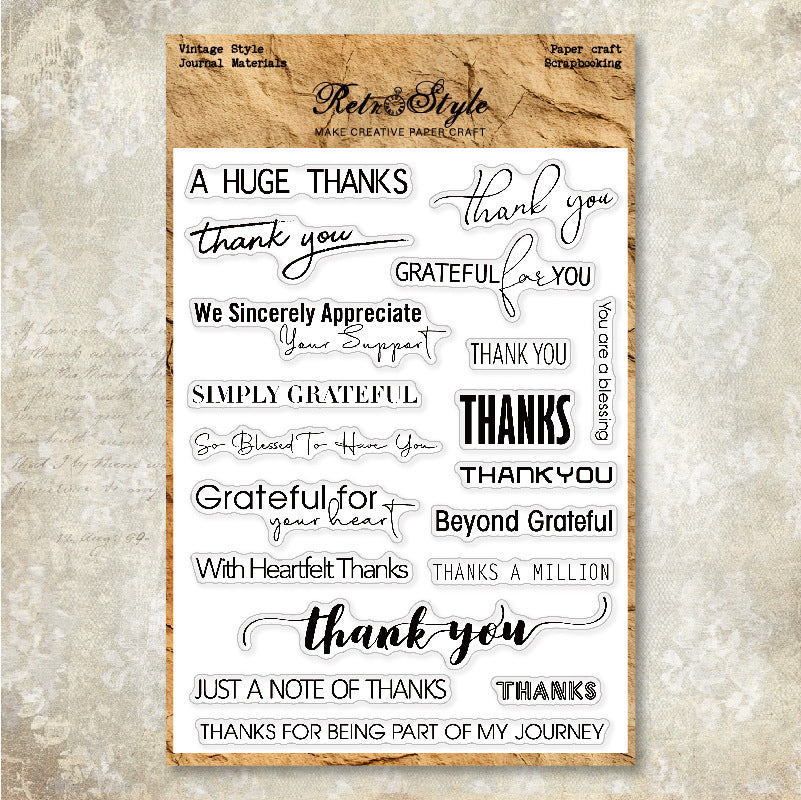 Words and Sentences DIY Scrapbook Clear Stamps