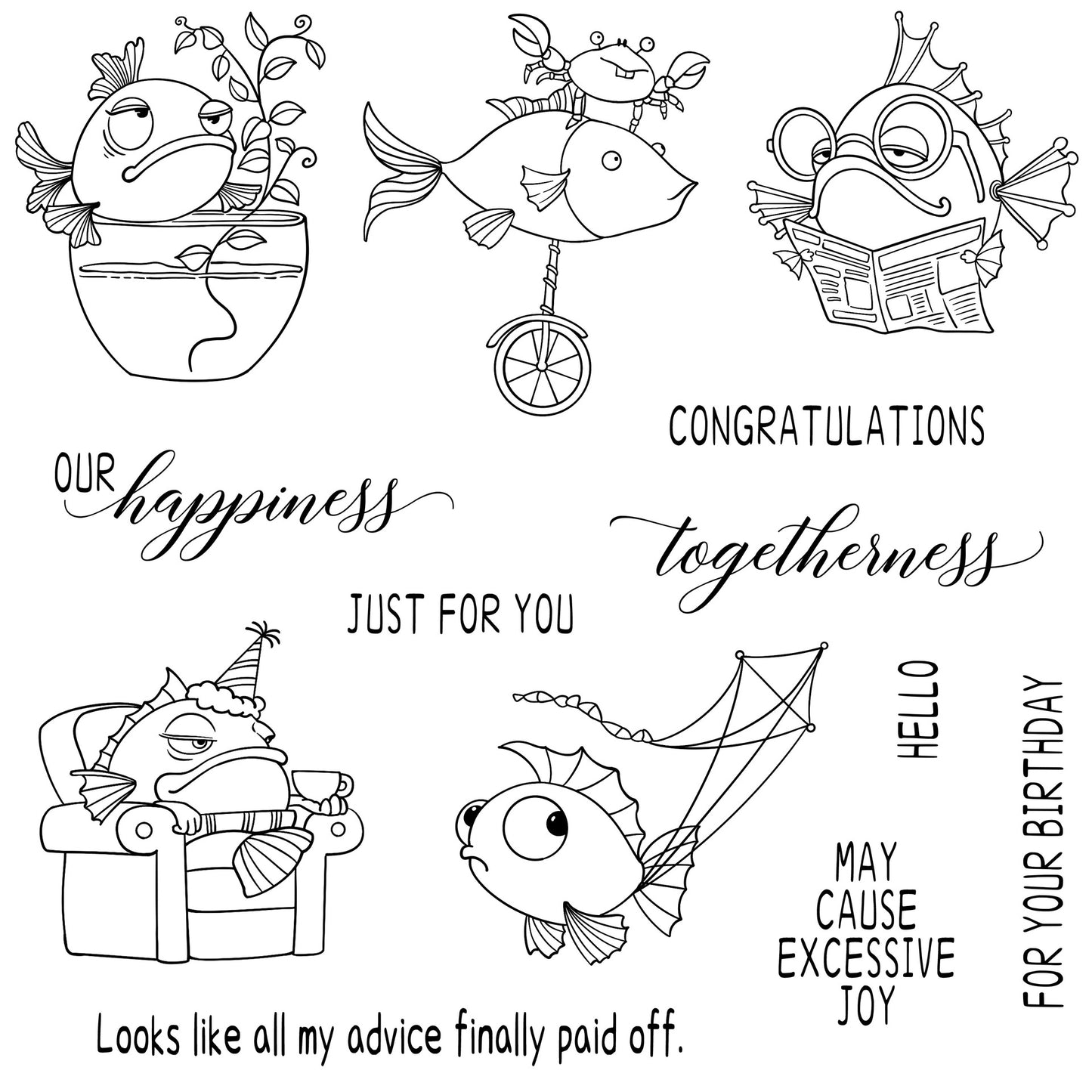 The Friendship of Fish Clear Stamps