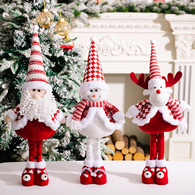 Christmas Retractable Long Legs Doll Ornaments