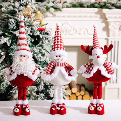 Christmas Retractable Long Legs Doll Ornaments