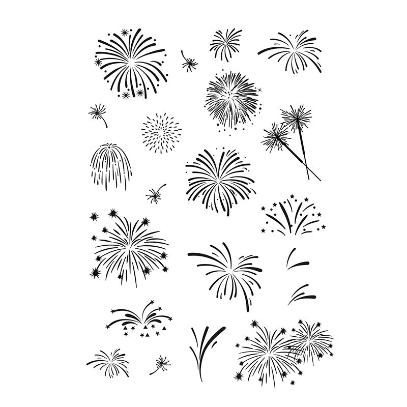 Firework Stamp Pattern Fireworks Clear Stamps β Memorycraftmall