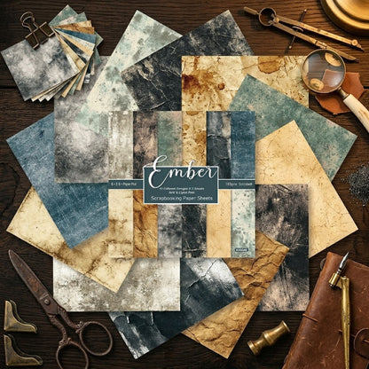 24PCS 6" Ember Scrapbook Paper & Cardstock