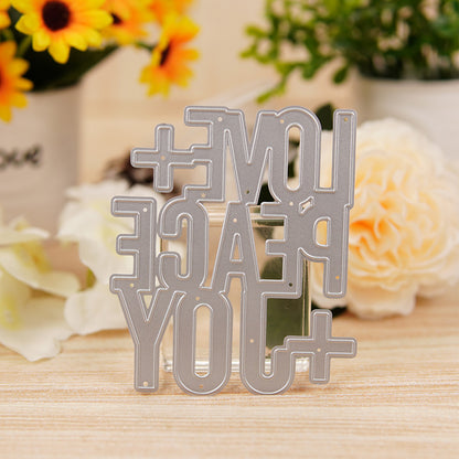 "LOVE+PEACE+JOY" Words Metal Cutting Dies