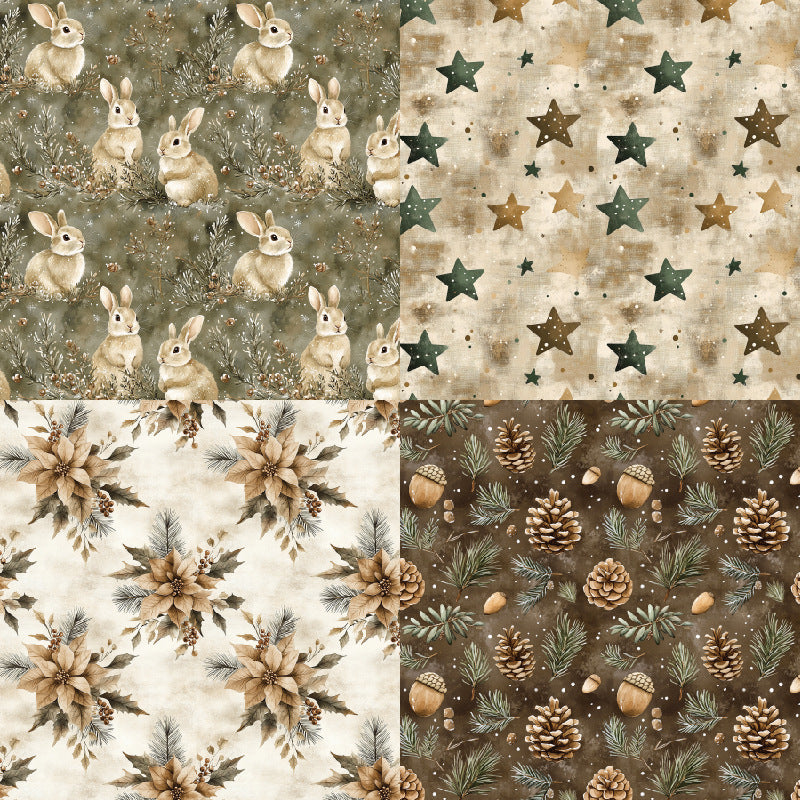 24PCS 6" Forest Scrapbook Paper & Cardstock