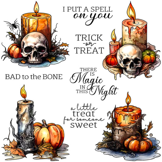 Halloween Candles Dies & Stamps Set