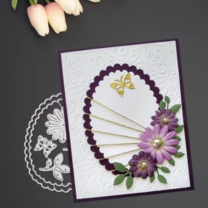 3D Lace Butterfly Flowers Metal Cutting Dies