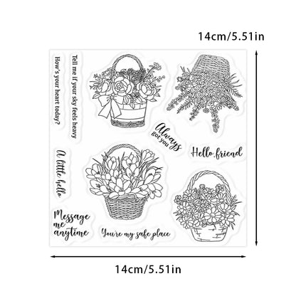 Flower Basket Clear Stamps